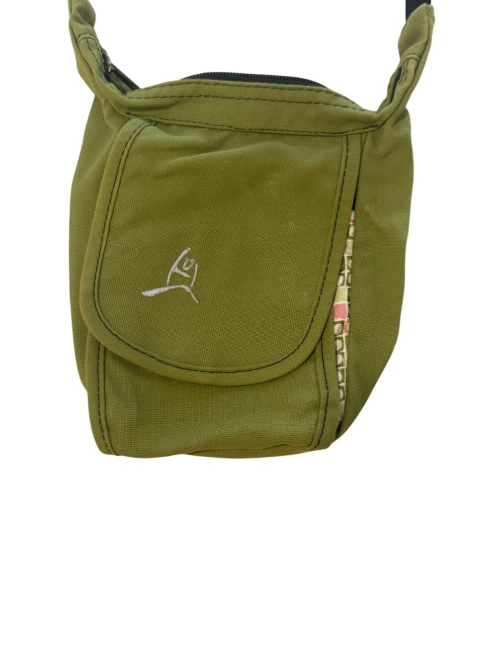 Overland Equipment Olive Green Mini Crossbody Bag With Adjustable Strap & Geomet
